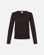 ICHI Genser Luls V-neck LS - Chocolate Torte
