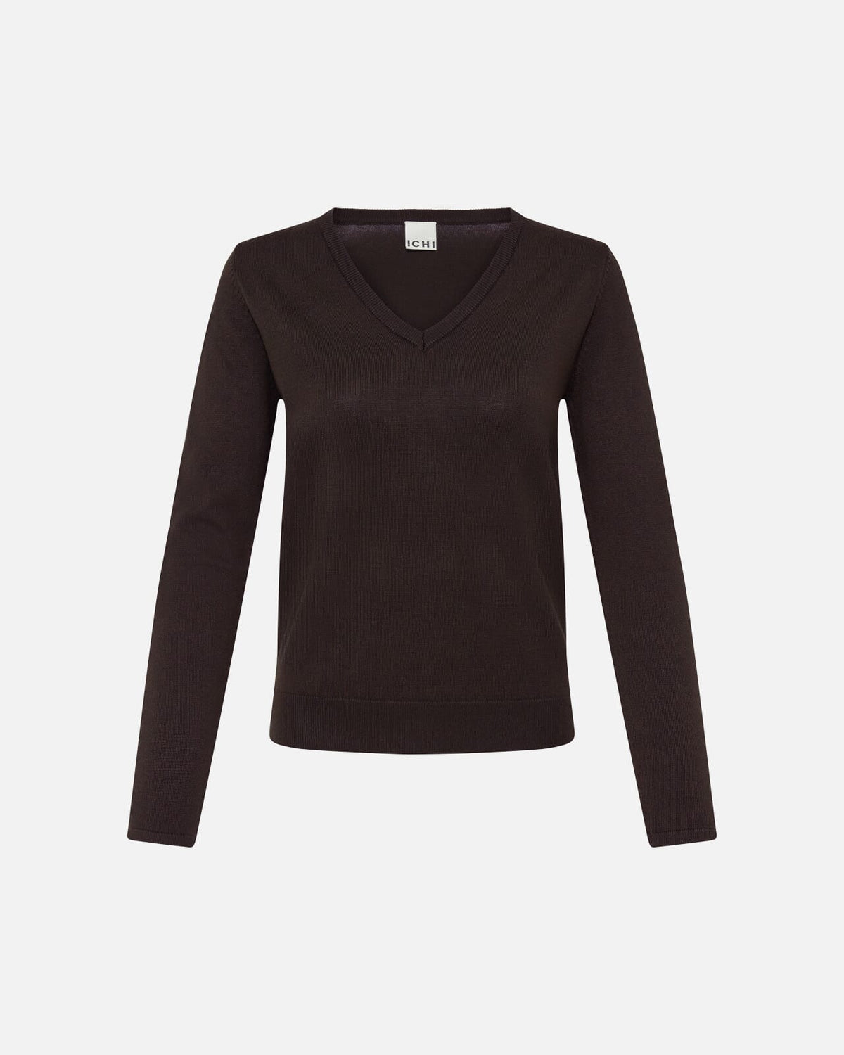 ICHI Genser Luls V-neck LS - Chocolate Torte