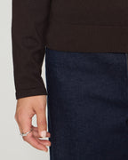 ICHI Genser Luls V-neck LS - Chocolate Torte