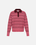 ICHI Strikkegenser Sage LS - Fruit Dove/ Zinfadel Stripe