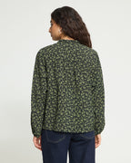 ICHI Bluse Gilvis SH2 - Black/ Green Flower