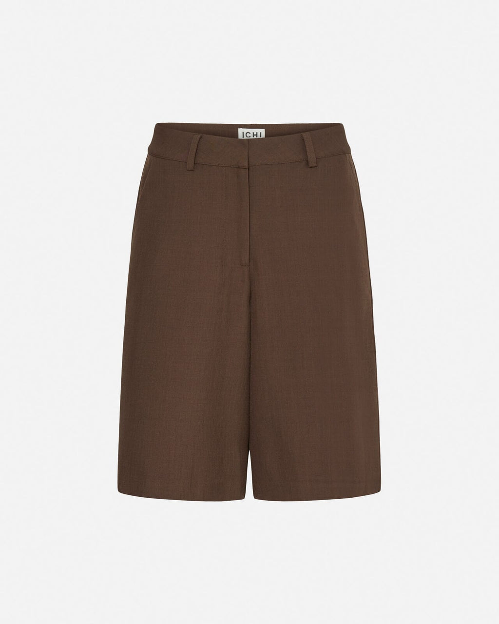 ICHI Shorts Fava Long - Slate Black Melange