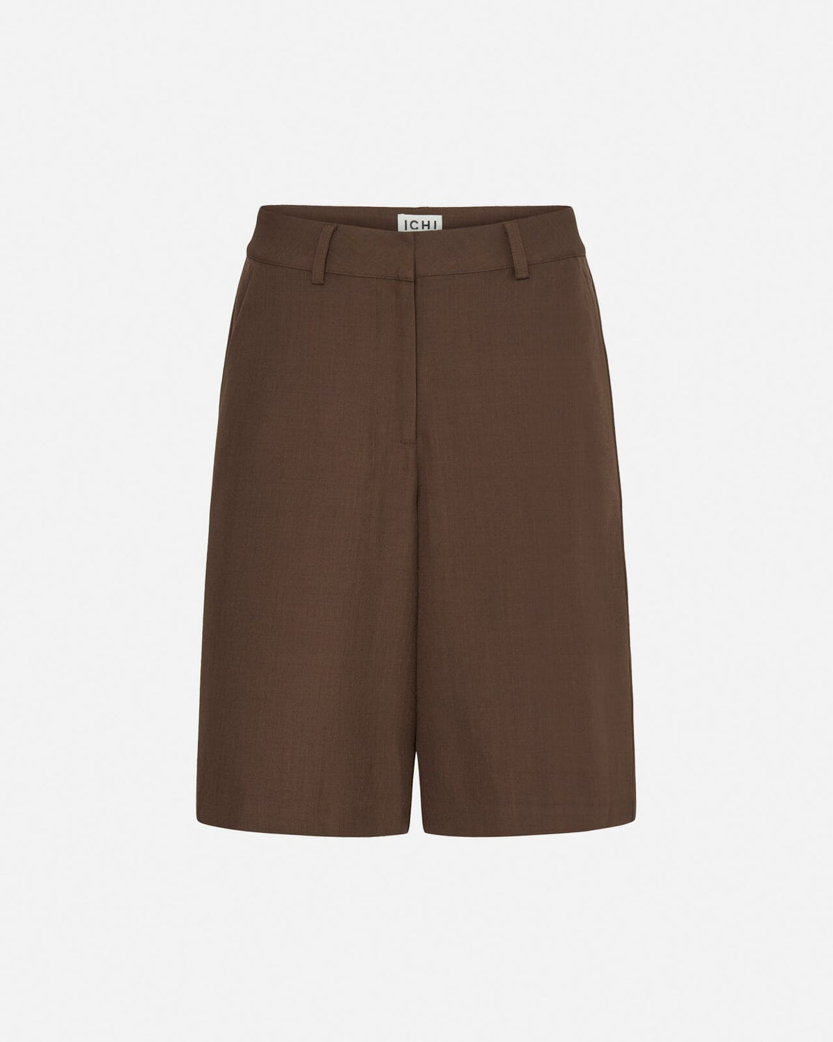 ICHI Shorts Fava Long - Slate Black Melange