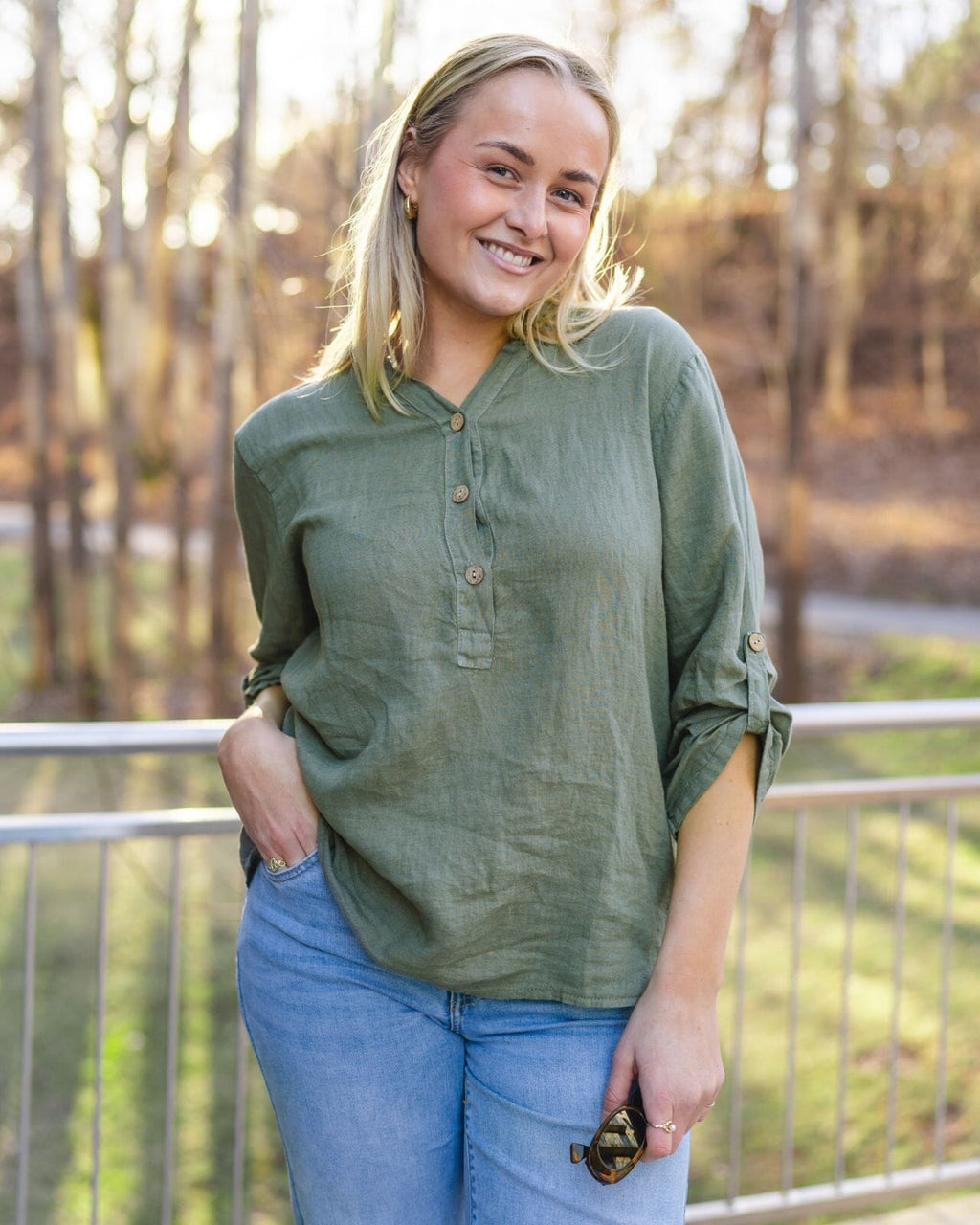 FLOYD Bluse Erica Lin - Army Green