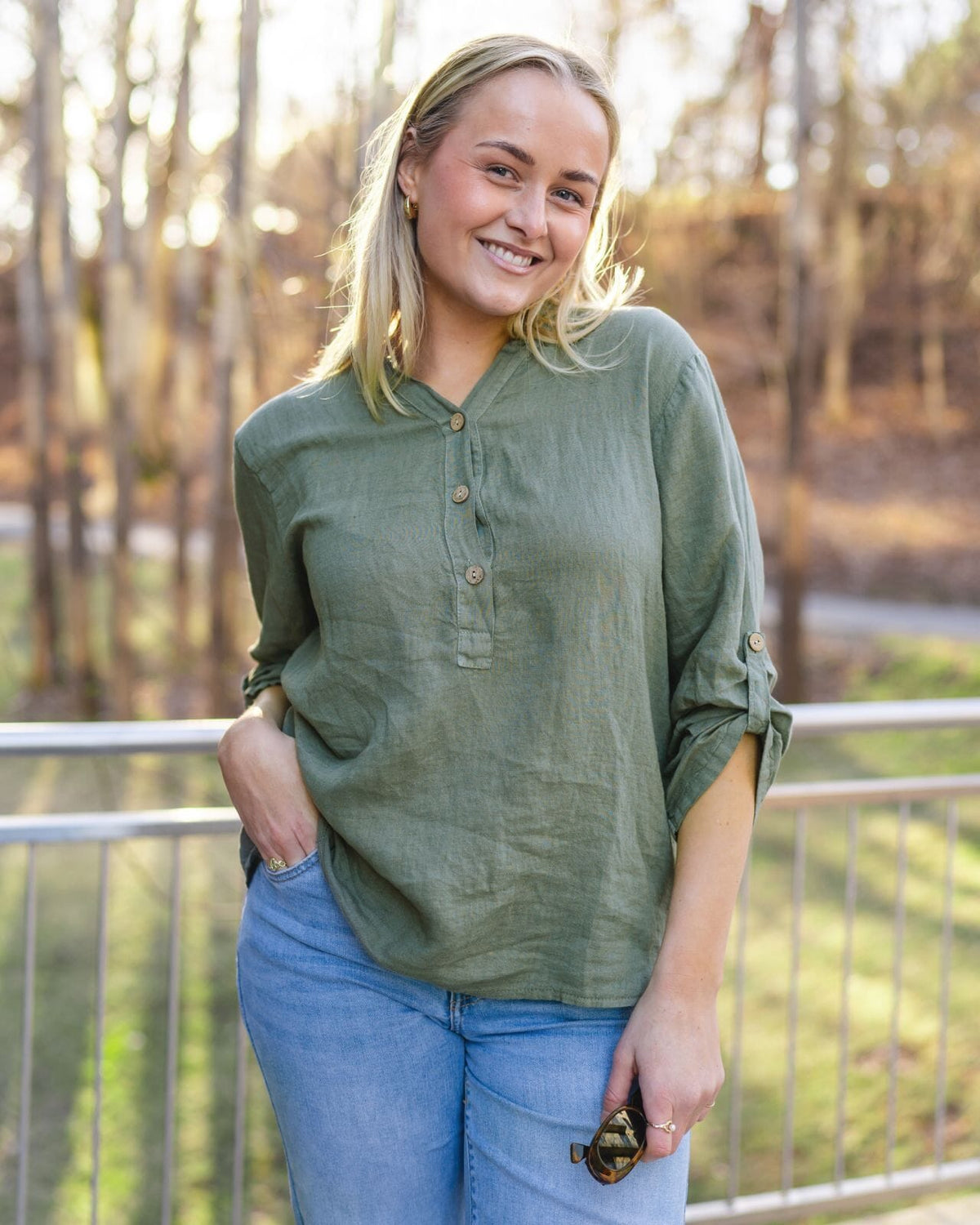 FLOYD Bluse Erica Lin - Army Green