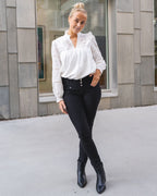 FLOYD Stretchbukse Jenny 180A - Black