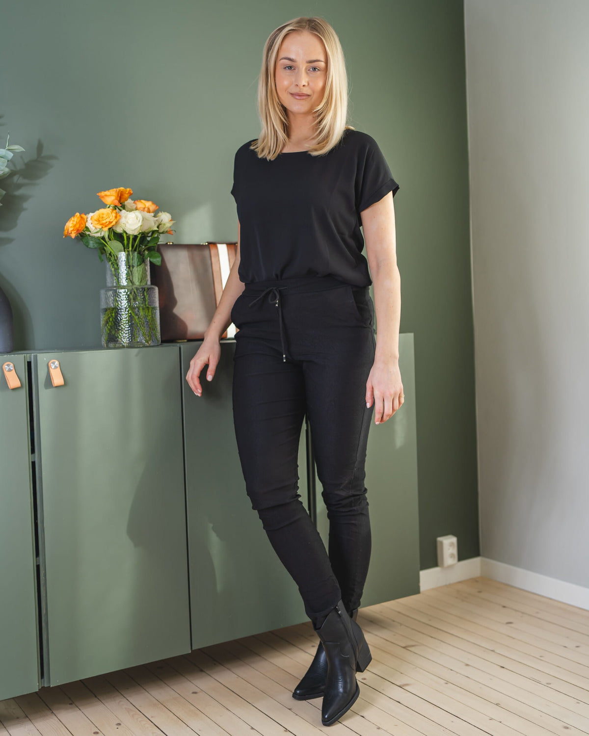 FLOYD Bukse Geany Uni Bengalina - Black