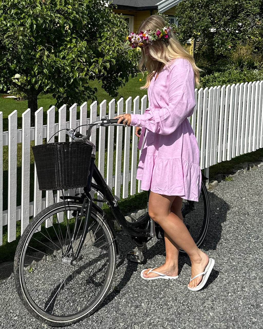 VERO MODA Skjortekjole Lina LS Short - Bonbon