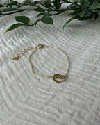Snö of Sweden Armbånd Connected Chain Bracelet - Gold/ Clear