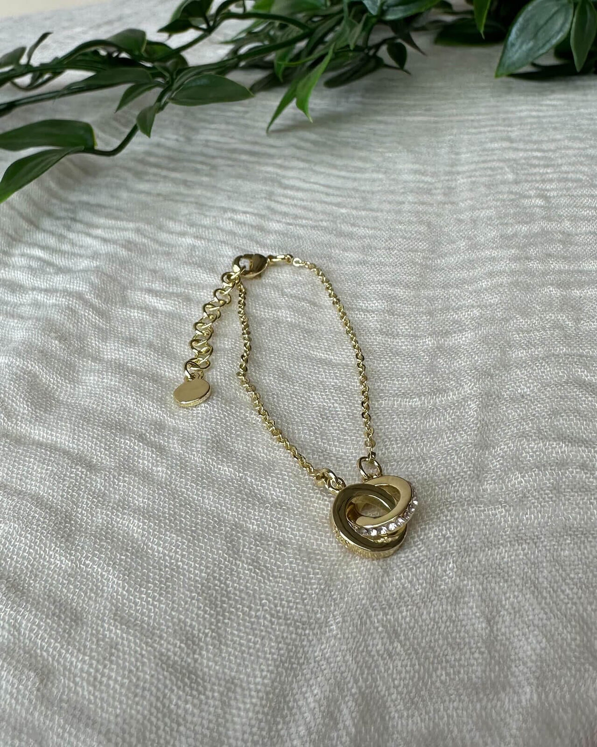 Snö of Sweden Armbånd Connected Chain Bracelet - Gold/ Clear