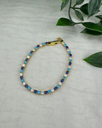 Orelia Armbånd Mixed Blue And Crystal - Gold