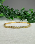 Orelia Armbånd Armbånd Tennis - Gold/ Apple Green