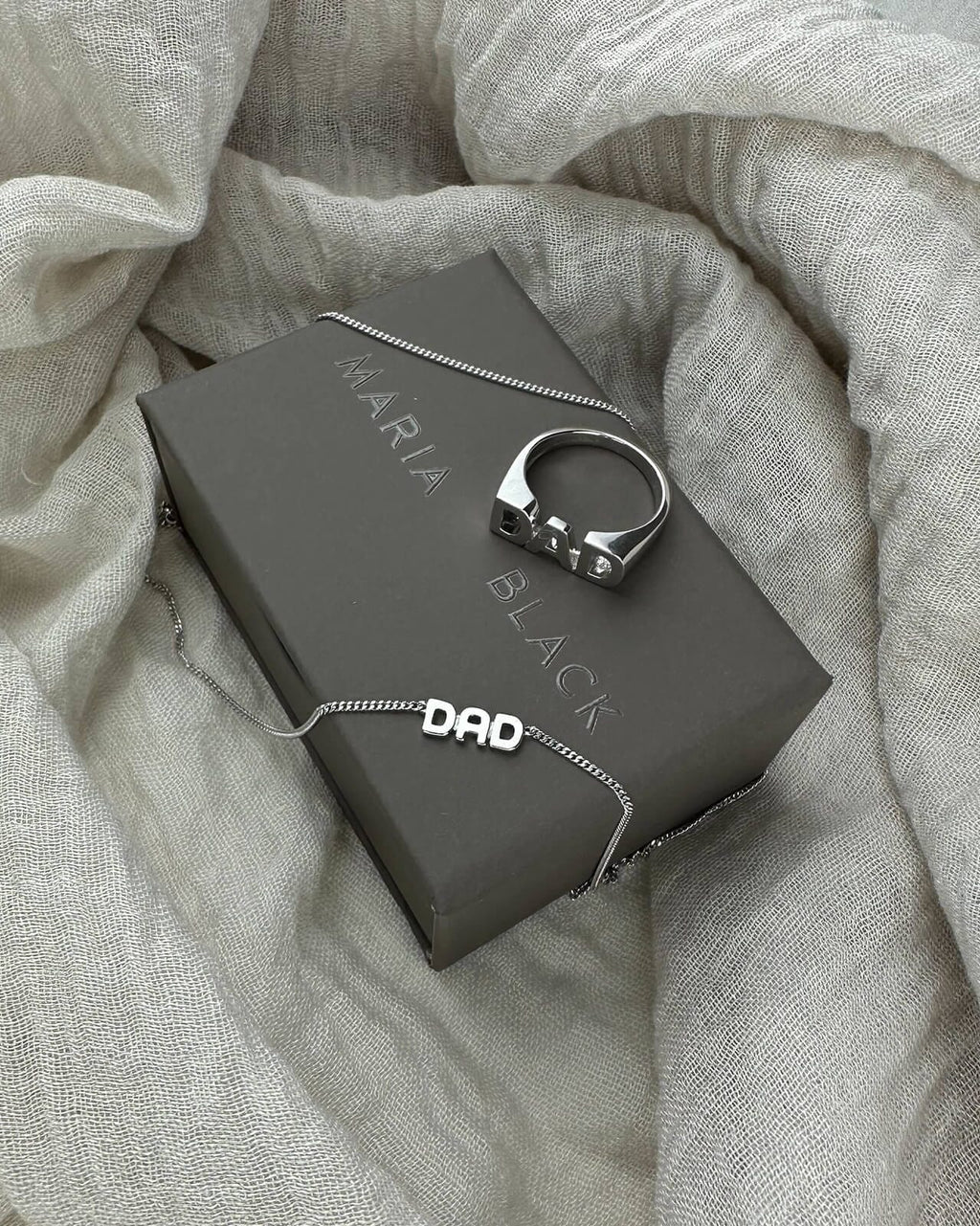 Maria Black Kjede DAD 55 cm Necklace  - Silver