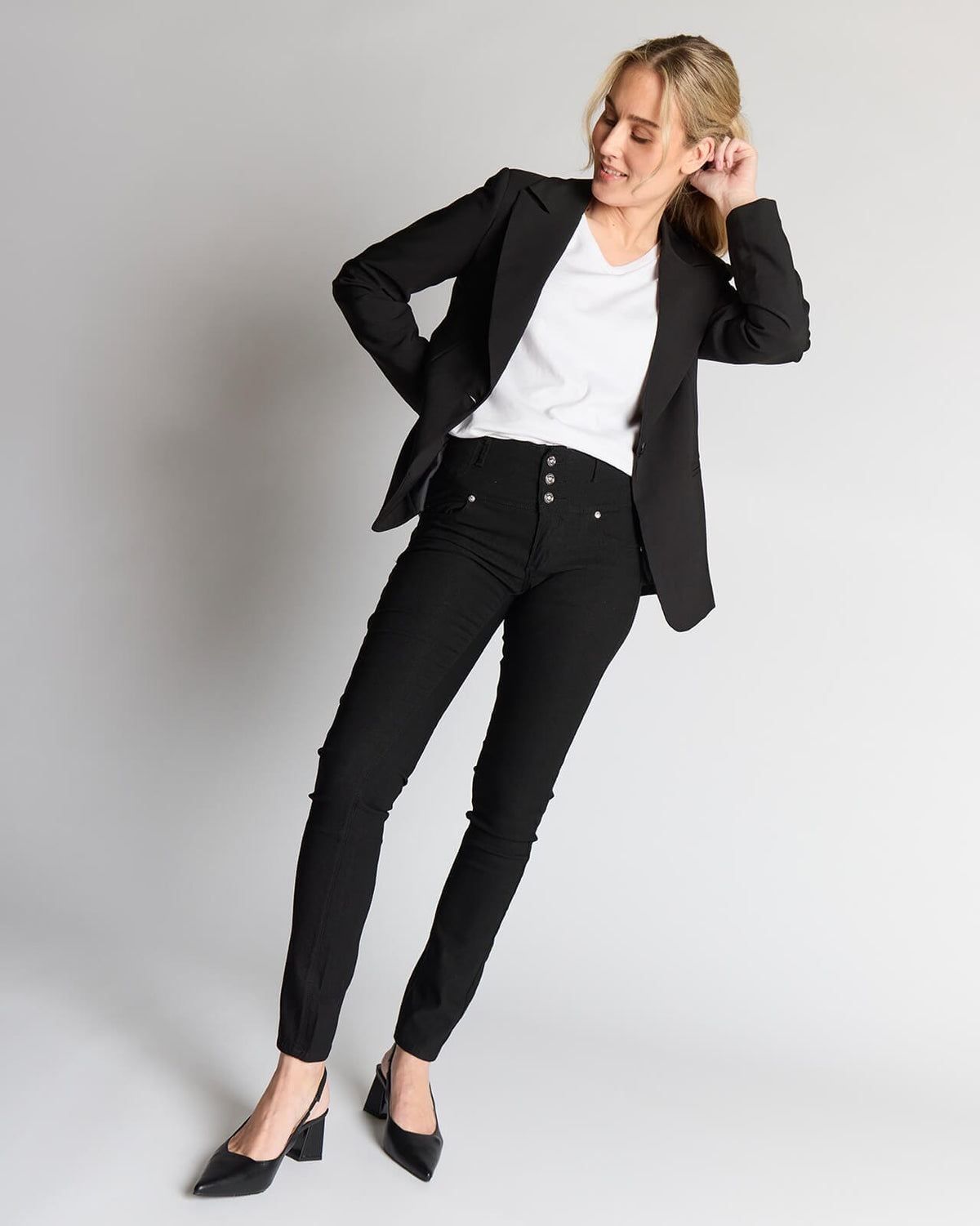 FLOYD Stretchbukse Jenny 180A - Black