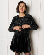 FLOYD Kjole Diane Velvet - Black
