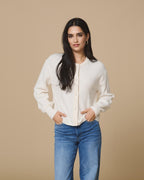 JDY Cardigan Lumi Life L/S Button - Birch/ Melange