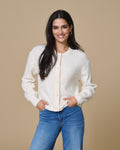 JDY Cardigan Lumi Life L/S Button - Birch/ Melange