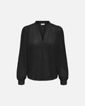 JDY Topp Avery L/S Lace V-neck - Black