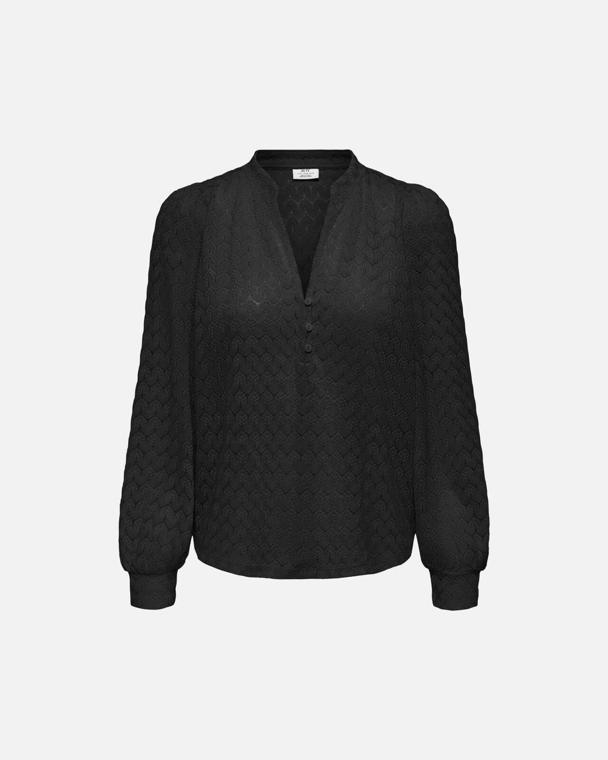 JDY Topp Avery L/S Lace V-neck - Black