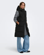 JDY Boblevest Blair Long Hood Waistcoat - Black/ Contrast Black