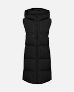 JDY Boblevest Blair Long Hood Waistcoat - Black/ Contrast Black