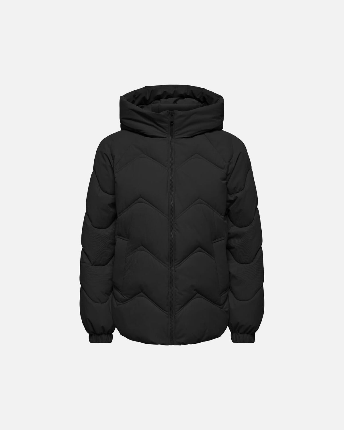 JDY Boblejakke Power Short Hood Puffer - Black