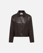 JDY Jakke Aurora Faux Leather - Chocolate Torte