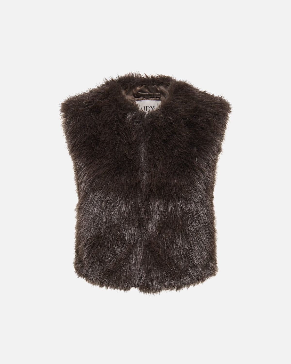 JDY Vest Ora Faux Fur Waistcoat - Chocolate Torte