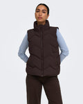 JDY Boblevest Power Short Waist - Chocolate Torte