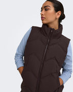 JDY Boblevest Power Short Waist - Chocolate Torte