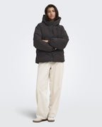 JDY Boblejakke Power Short Hood Puffer - Chocolate Torte