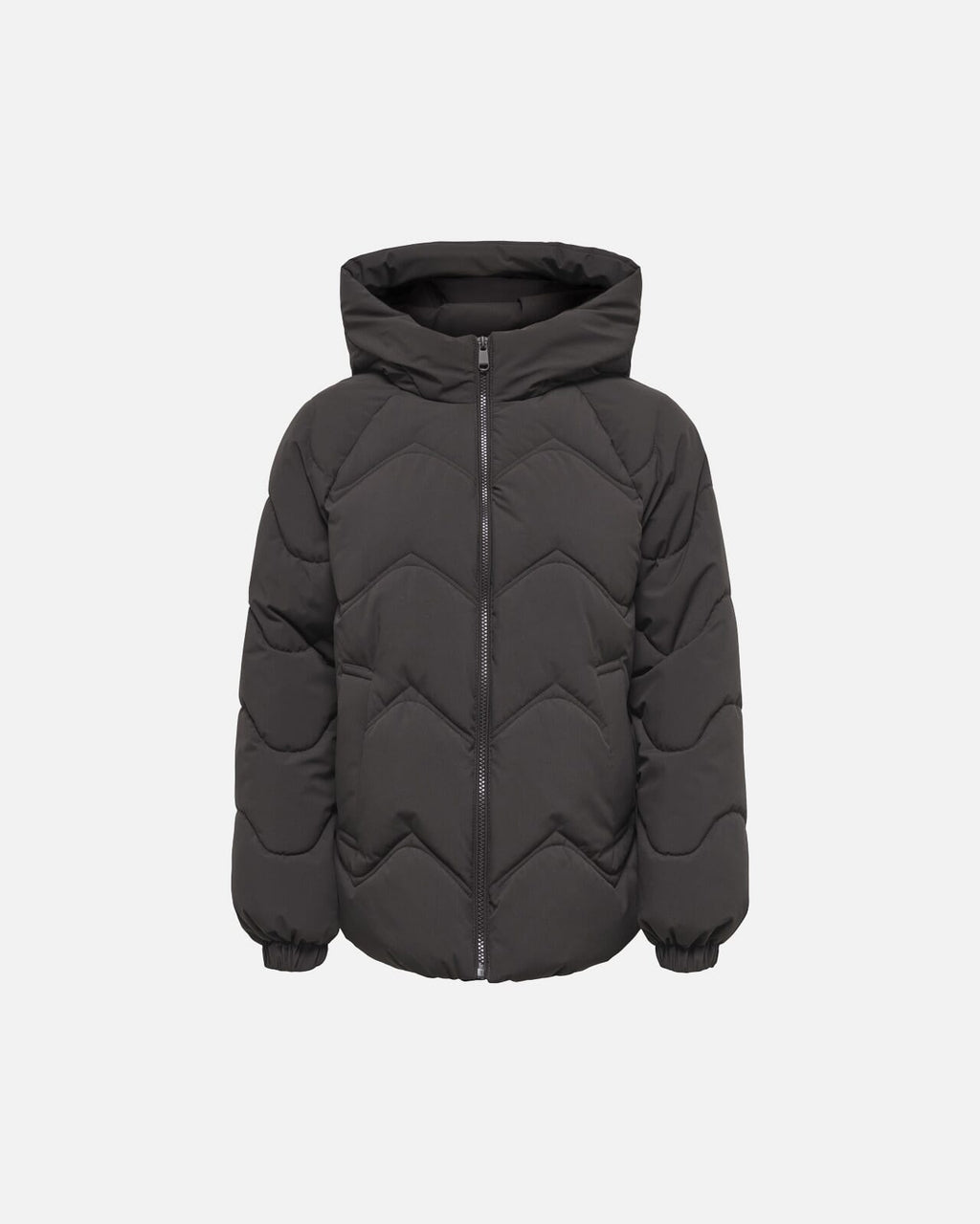 JDY Boblejakke Power Short Hood Puffer - Chocolate Torte