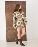 JDY Jakke Flola L/S Jacquard - Crème Brûlée/ Flower Jacquard