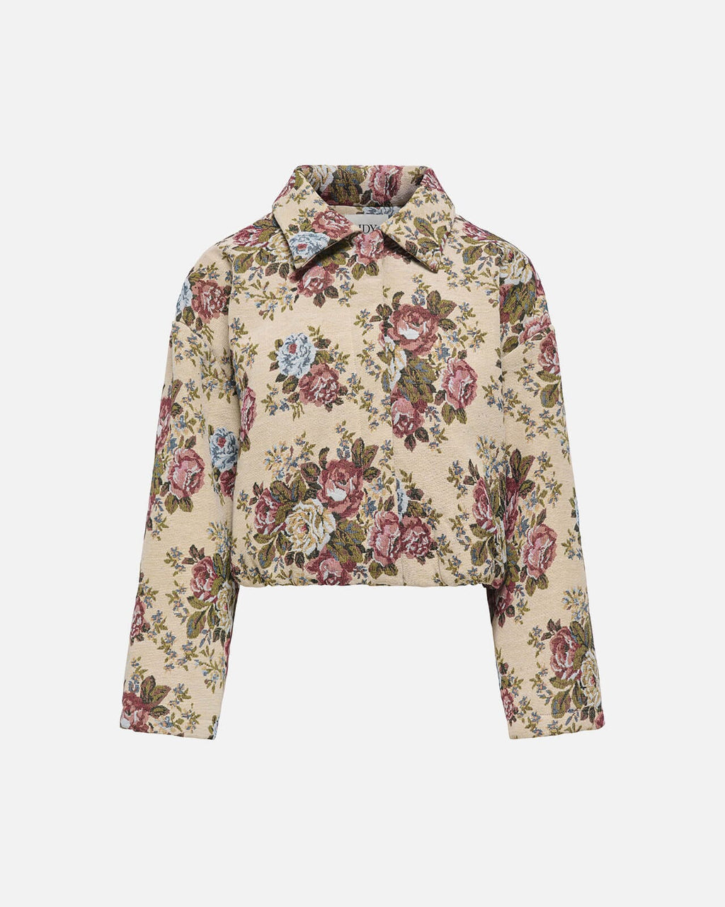 JDY Jakke Flola L/S Jacquard - Crème Brûlée/ Flower Jacquard