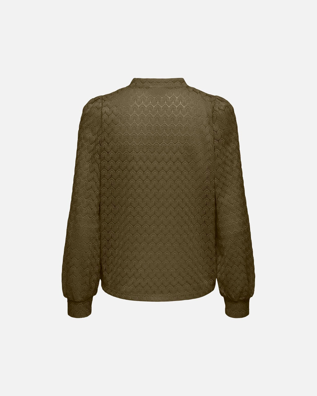 JDY Topp Avery L/S Lace V-neck - Dark Olive