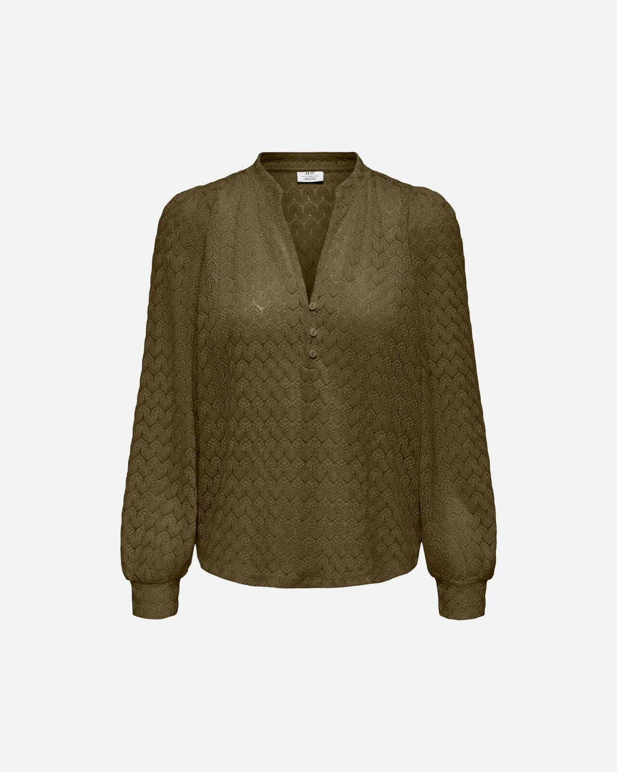 JDY Topp Avery L/S Lace V-neck - Dark Olive