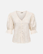 JDY Topp Jakobe 2/4 Lace Top - Egret