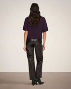 JDY Strikket Topp Dicte S/S Pull O-neck - Plum Perfect