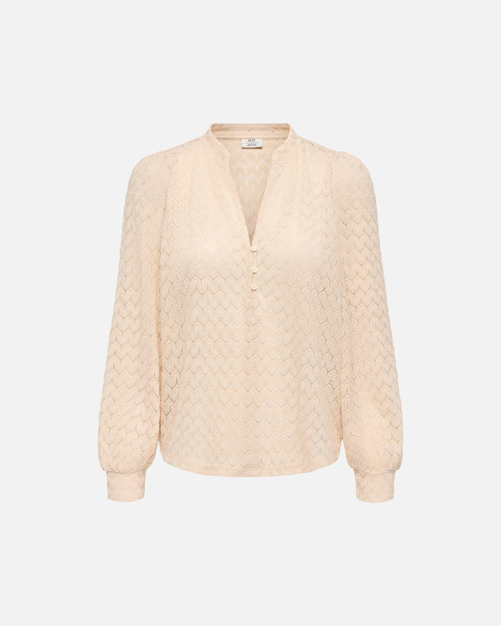 JDY Topp Avery L/S Lace V-neck - Sandshell