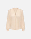 JDY Topp Avery L/S Lace V-neck - Sandshell