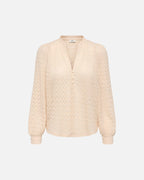 JDY Topp Avery L/S Lace V-neck - Sandshell