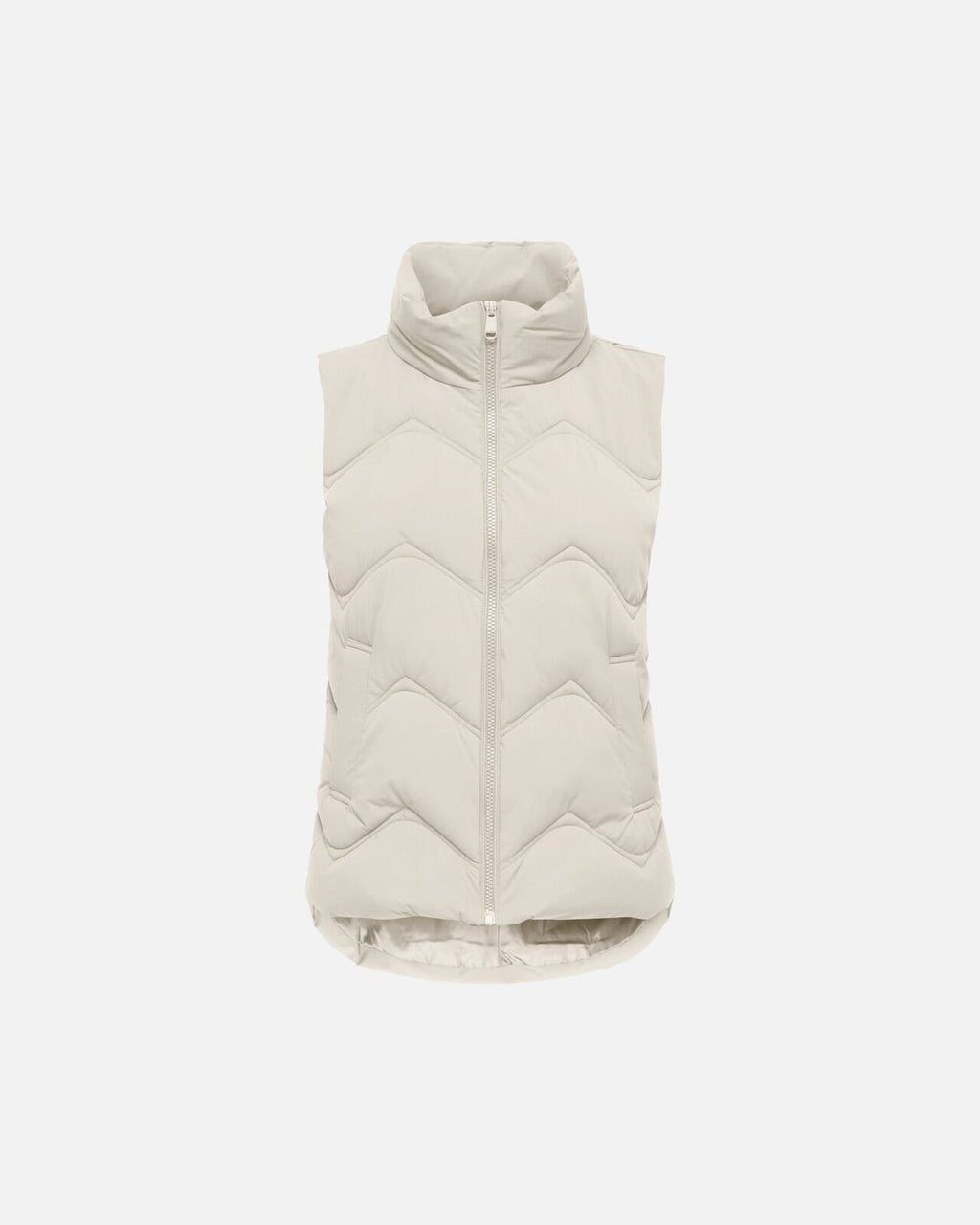 JDY Boblevest Power Short Waist - Silver Lining
