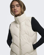 JDY Boblevest Power Short Waist - Silver Lining
