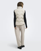 JDY Boblevest Power Short Waist - Silver Lining