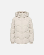 JDY Boblejakke Power Short Hood Puffer - Silver Lining