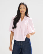 JDY Topp Julie 2/4 Lace Detail - Festival Bloom