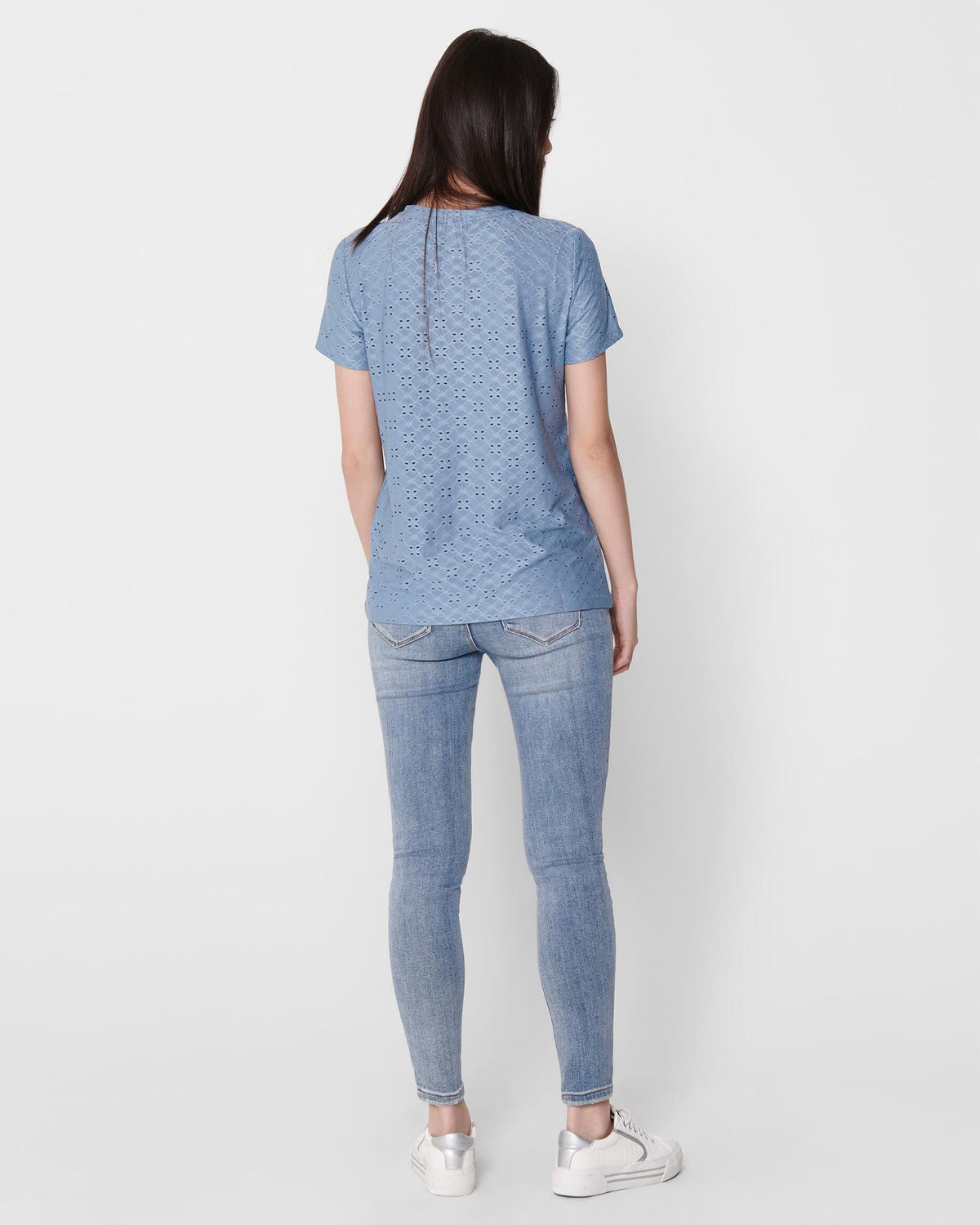 JDY Topp Cathinka S/S - Kentucky Blue
