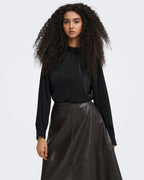 JDY Bluse Aya L/S HN - Black