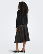 JDY Bluse Aya L/S HN - Black