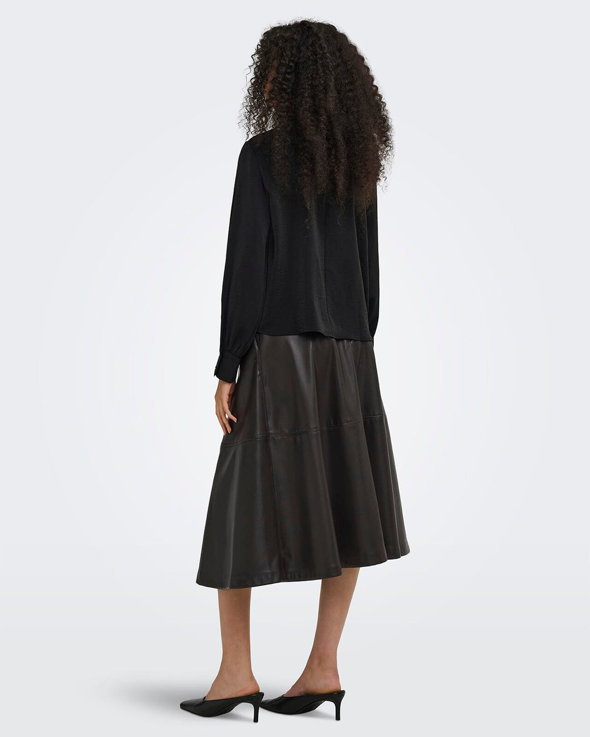 JDY Bluse Aya L/S HN - Black